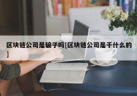 区块链公司是骗子吗[区块链公司是干什么的]