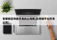 有那些区块链开发的公司呢[区块链平台开发公司]